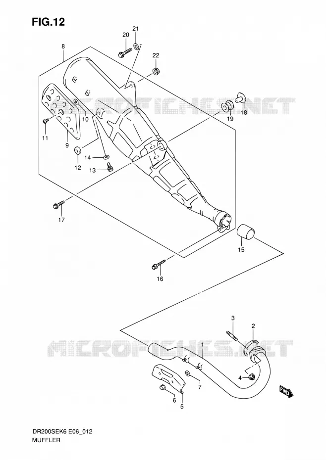 SILENCIEUX Suzuki MOTO 200 DR 2010  DR200SE L0 (E06,E24)