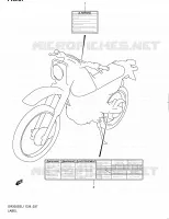 ETIQUETTE pour Suzuki DR 200 2011