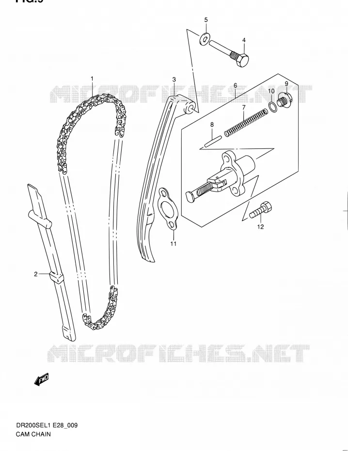 DISTRIBUTION Suzuki MOTO 200 DR 2011  DR200SE L1 (E03,E28,E33)