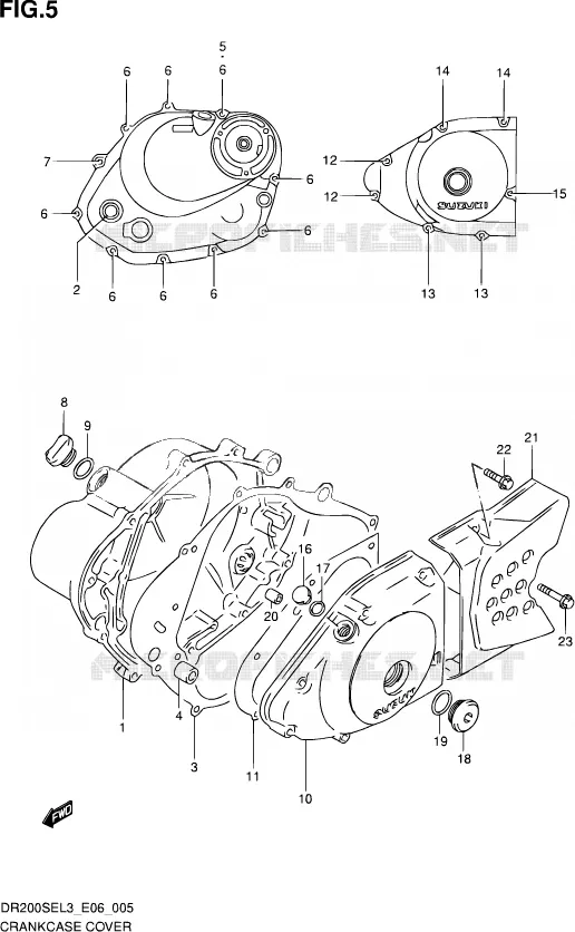 CARTER Suzuki MOTO 200 DR 2013  DR200SE L3 (E06)