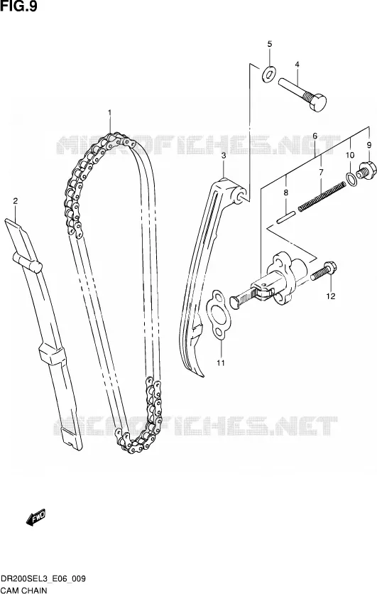 DISTRIBUTION Suzuki MOTO 200 DR 2013  DR200SE L3 (E06)
