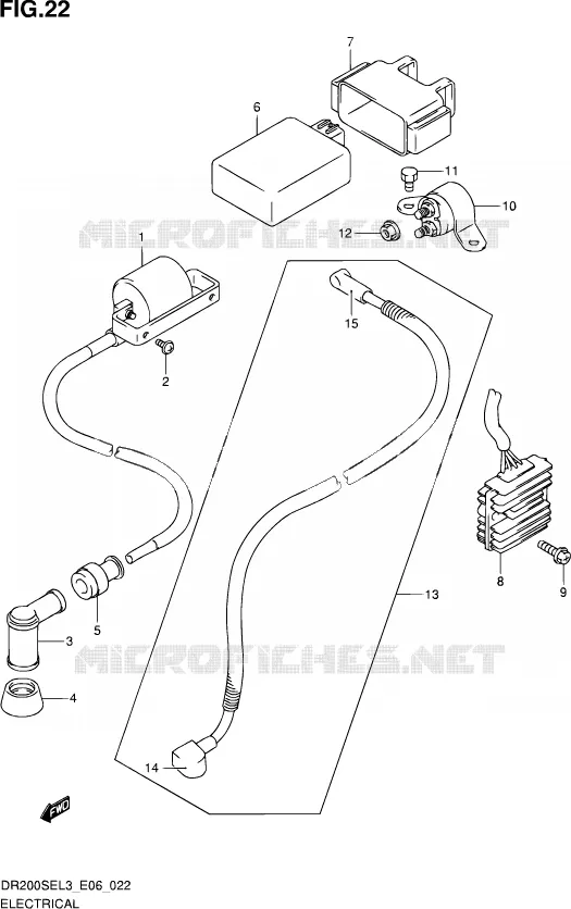 PARTIE ELECTRIQUE Suzuki MOTO 200 DR 2013  DR200SE L3 (E06)