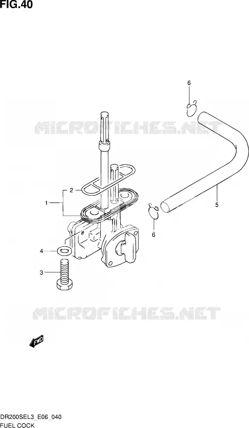 ROBINET D'ESSENCE Suzuki MOTO 200 DR 2013  DR200SE L3 (E24)
