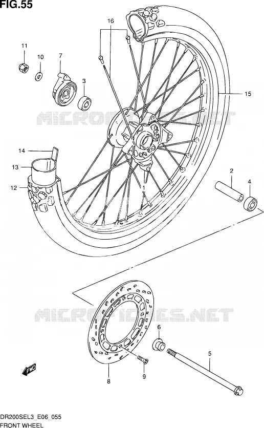 ROUE AVANT Suzuki MOTO 200 DR 2013  DR200SE L3 (E24)