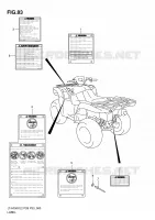 ETIQUETTE (LT A750XZL2 P28) pour Suzuki KINGQUAD 750 2012