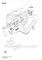 GARDE BOUE ARRIERE (LT A750XPZL2 P28) pour Suzuki KINGQUAD 750 2012