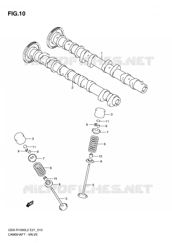 ARBRE A CAMES - SOUPAPES Suzuki MOTO 1000 GSX-R 2012  GSX-R1000UFL2(E21)