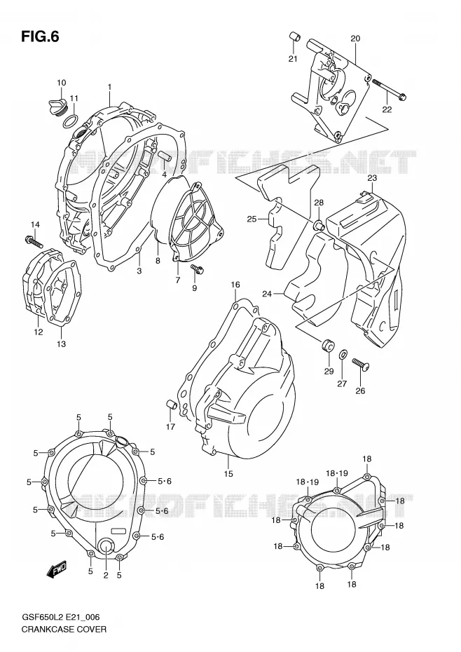 CARTER Suzuki MOTO 650 BANDIT 2012  GSF650SUL2(E21)