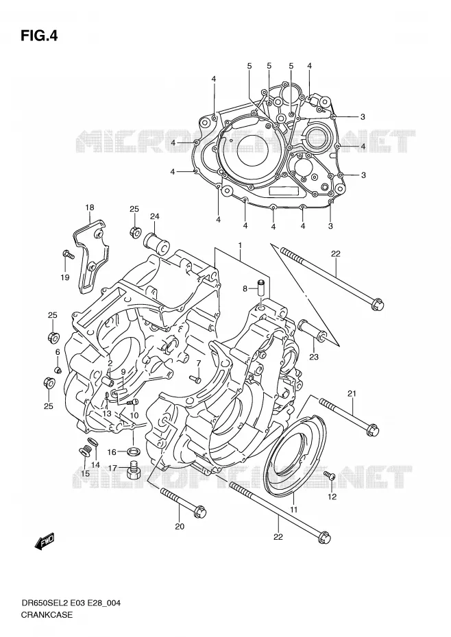 CARTER Suzuki MOTO 650 DR 2012  DR650SEL2(E03)