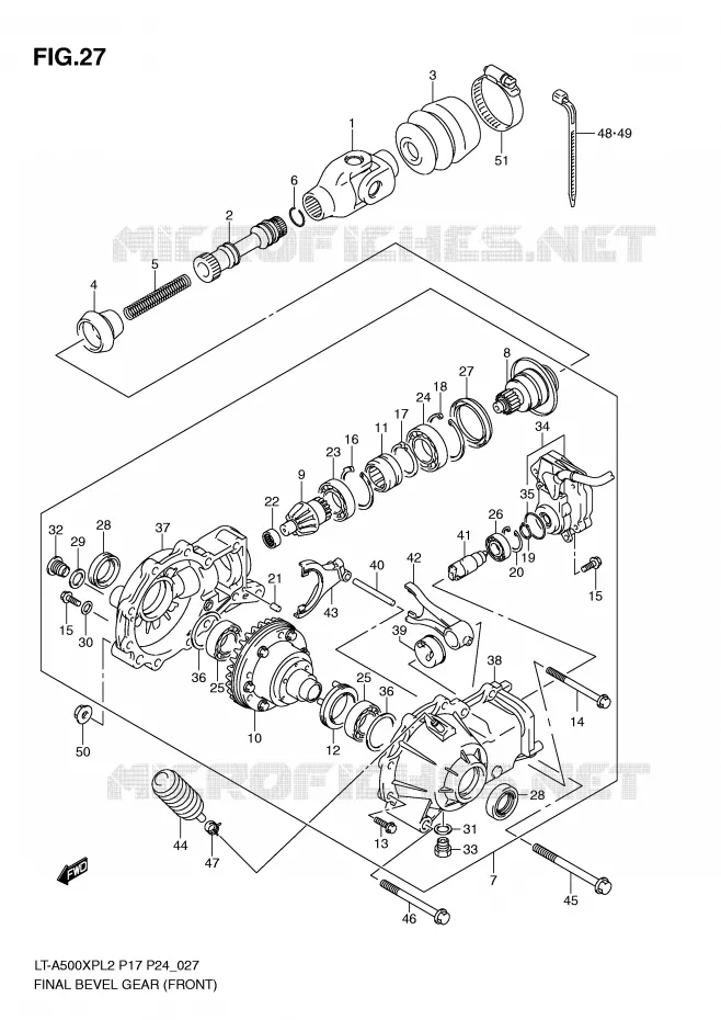 COUPLE CONIQUE (FRONT) Suzuki QUAD 500 KINGQUAD 2012  LT-A500XPL2(P17)