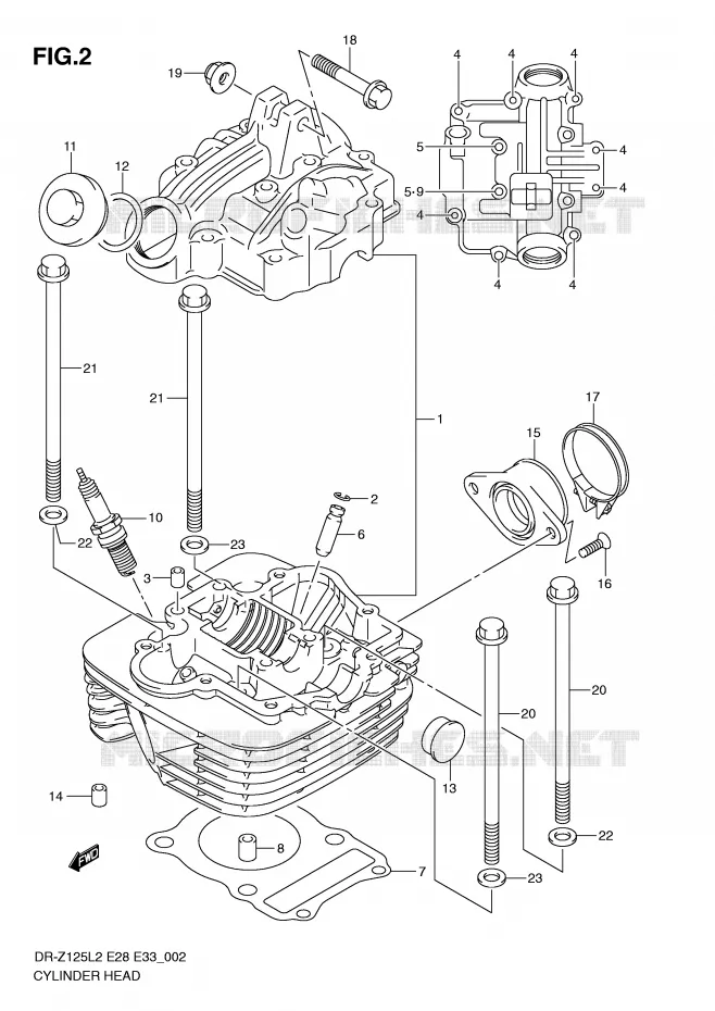 CULASSE Suzuki MOTO 125 DR-Z 2012  DR-Z125L2(E28)