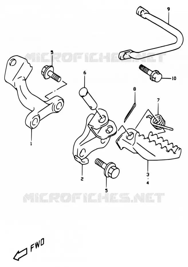 REPOSE PIED Suzuki MOTO 350 DR 1999  DR350 X (E01,E24)
