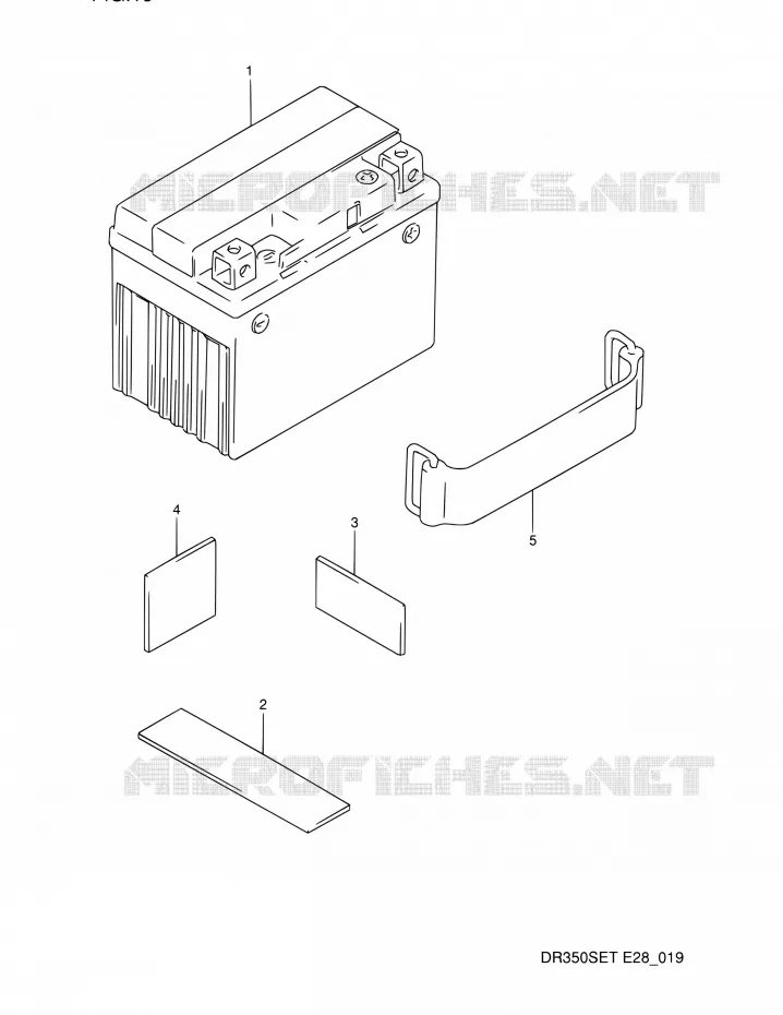 BATTERIE (MODELE L/M/N/P) Suzuki MOTO 350 DR 1993  DR350S P (E03,E28,E33)
