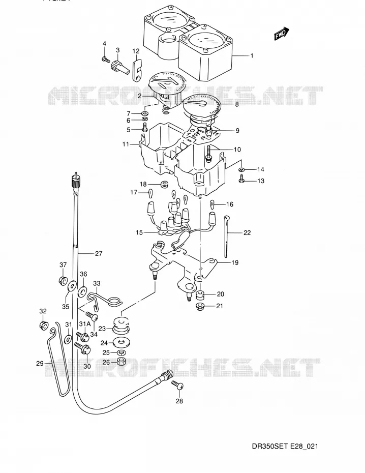 COMPTEUR Suzuki MOTO 350 DR 1995  DR350SE S (E03,E28,E33)