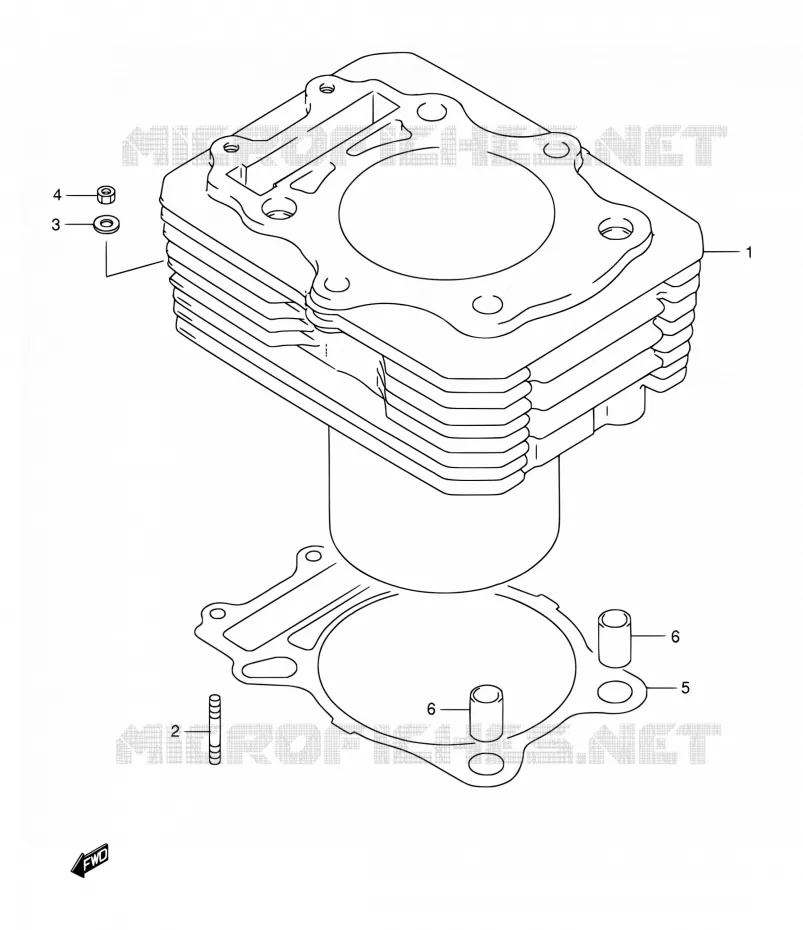 CYLINDRE Suzuki MOTO 350 DR 1996  DR350SET(E22)