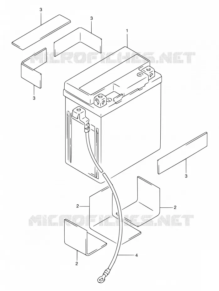 BATTERIE Suzuki MOTO 350 DR 1996  DR350SET(E24,E34)