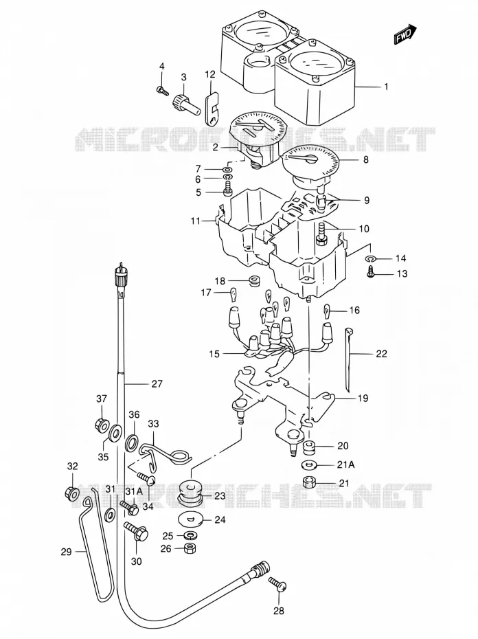 COMPTEUR Suzuki MOTO 350 DR 1996  DR350SET(E24,E34)