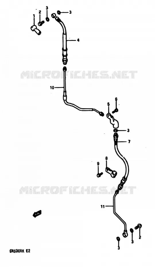 DURITE DE FREIN AVANT Suzuki MOTO 600 DR 1987  DR600R H/DR600RU H