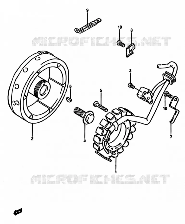 ALLUMAGE ROTOR - STATOR (MODELE F) Suzuki MOTO 600 DR 1989  DR600S F/DR600SU F