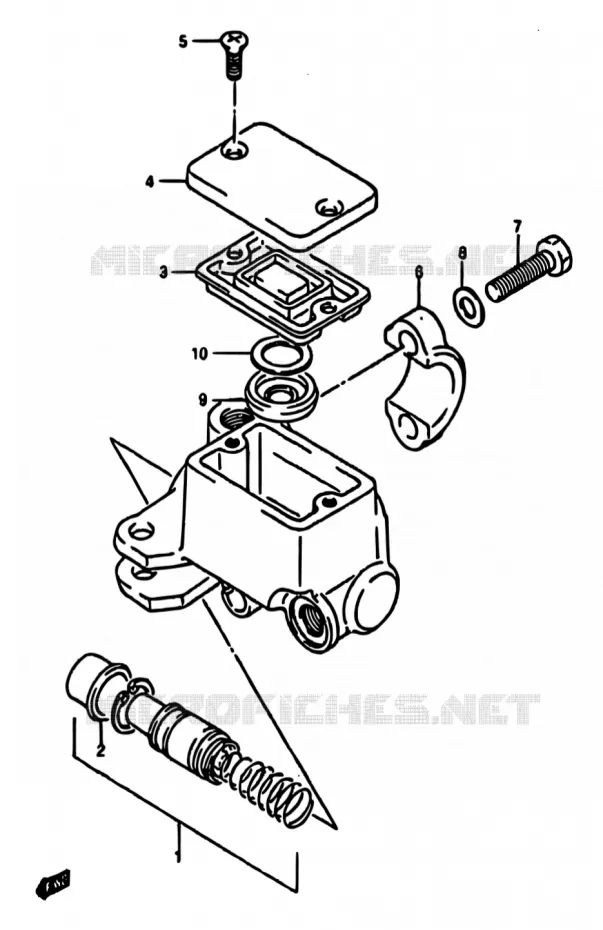 MAITRE CYLINDRE AVANT Suzuki MOTO 600 DR 1989  DR600S F/DR600SU F