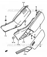 CARENAGES ARRIERE  (MODELE J/K) pour Suzuki DR 600 1989