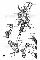 COLONNE DE DIRECTION pour Suzuki DR 600 1989