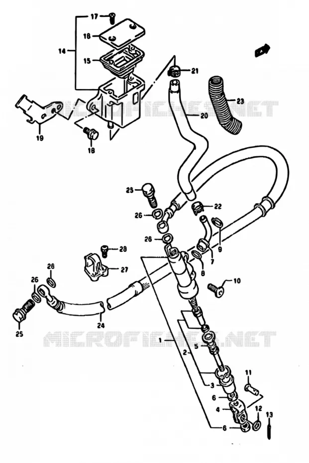 MAITRE CYLINDRE ARRIERE Suzuki MOTO 650 DR 1994  DR650R R/DR650RU R