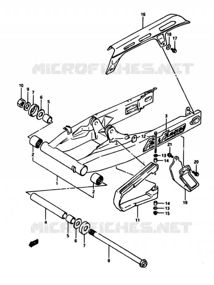 BRAS OSCILLANT ARRIERE Suzuki MOTO 650 DR 1990  DR650RS M/DR650RSU M