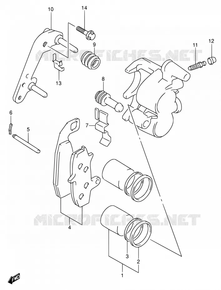 ETRIER DE FREIN AVANT Suzuki MOTO 650 DR 1991  DR650RSE M/DR650RSEU M