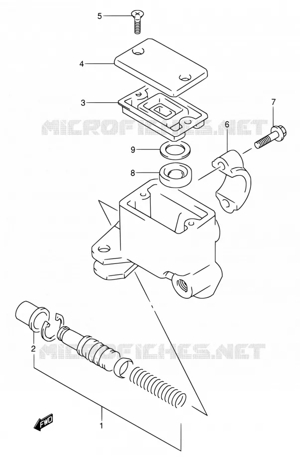MAITRE CYLINDRE AVANT Suzuki MOTO 650 DR 1992  DR650RSE N/DR650RSEU N