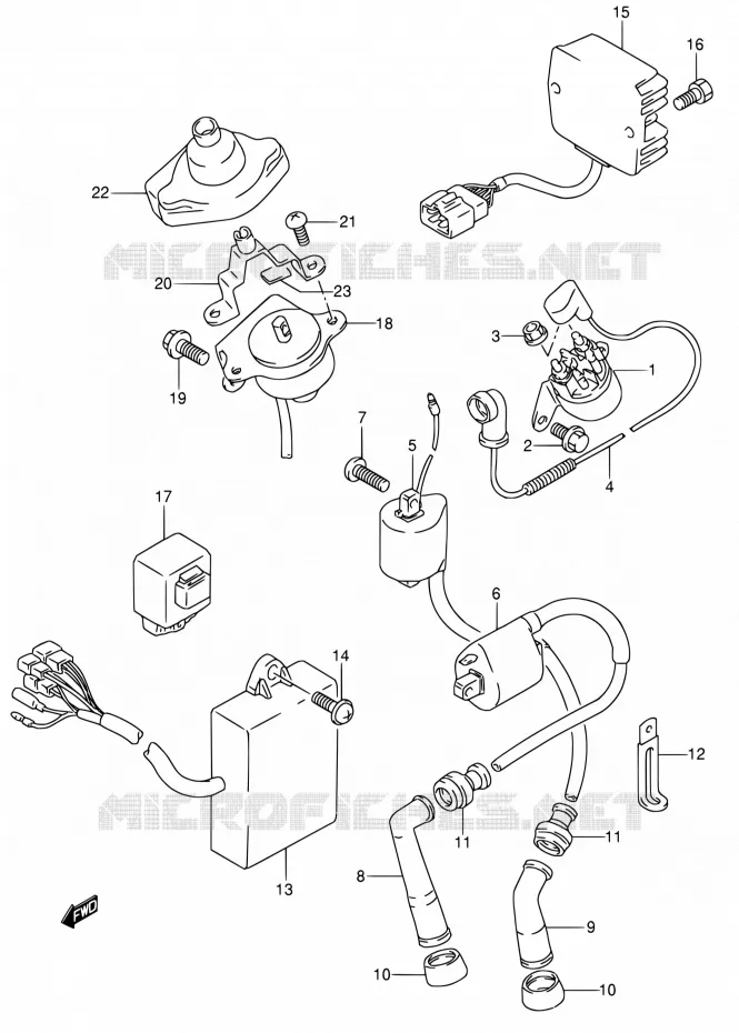 PARTIE ELECTRIQUE Suzuki MOTO 650 DR 1993  DR650RSE P/DR650RSEU P
