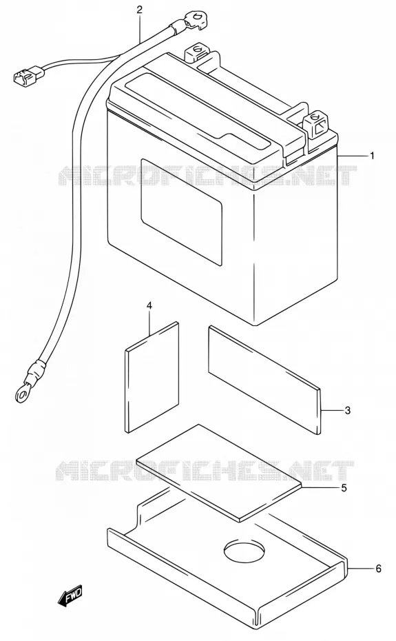 BATTERIE Suzuki MOTO 650 DR 1994  DR650RSE R/DR650RSEU R