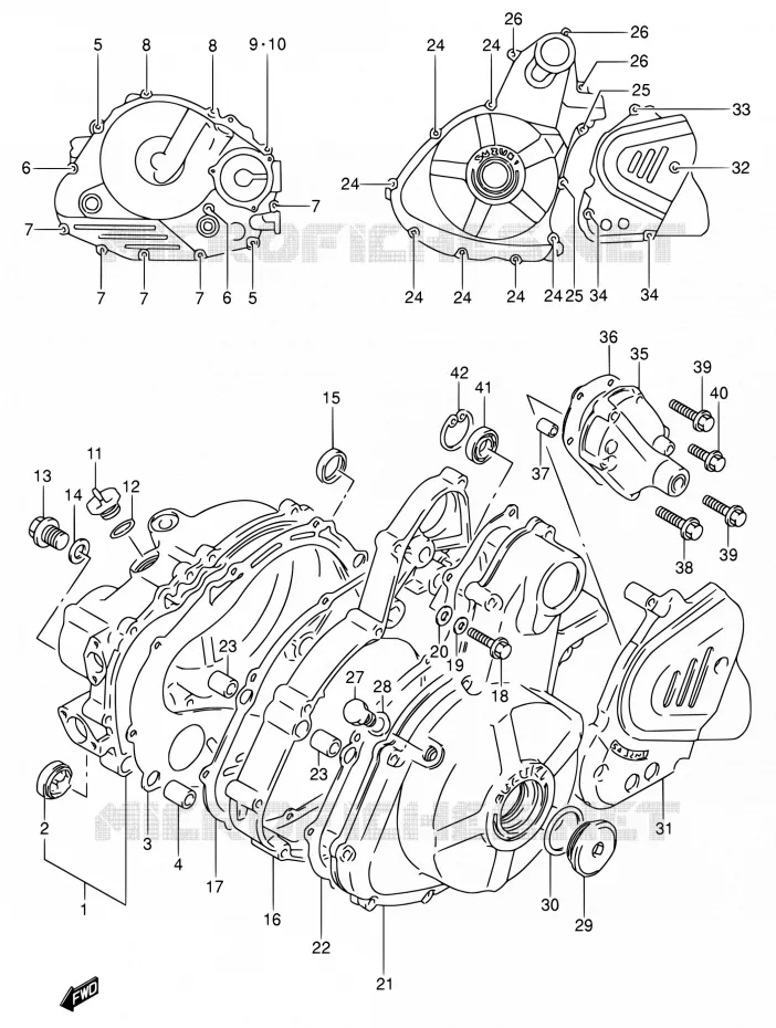 CARTER Suzuki MOTO 650 DR 1994  DR650RSE R/DR650RSEU R