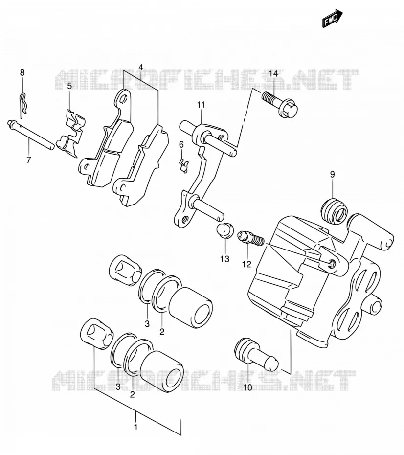 ETRIER DE FREIN ARRIERE Suzuki MOTO 650 DR 1995  DR650RSE S/DR650RSEU S