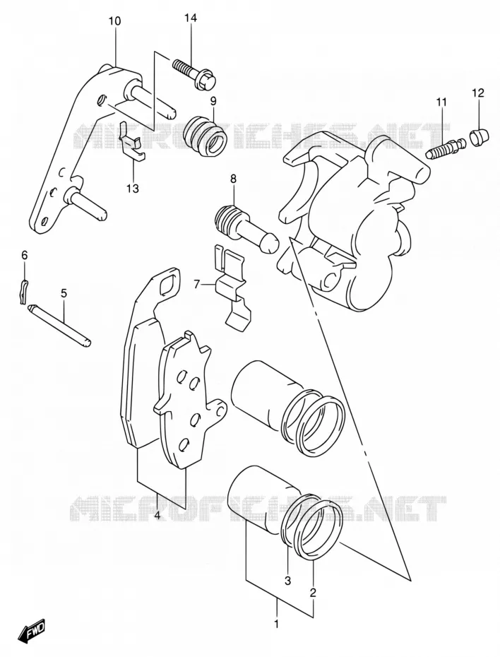 ETRIER DE FREIN AVANT Suzuki MOTO 650 DR 1995  DR650RSE S/DR650RSEU S