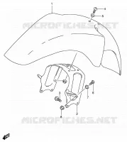 GARDE BOUE AVANT (MODELE T) pour Suzuki DR 650 1996