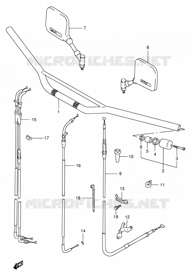 GUIDON Suzuki MOTO 650 DR 1996  DR650SET/DR650SEUT