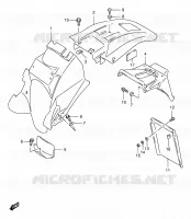 GARDE BOUE ARRIERE pour Suzuki DR 650 1997