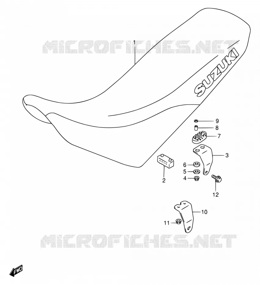 SELLE Suzuki MOTO 650 DR 1998  DR650SE W/DR650SEU W