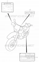 ETIQUETTE (MODELE K4/K5 E24) pour Suzuki DR 650 2001