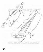 CARENAGES ARRIERE  (MODELE K1) pour Suzuki DR 650 2001