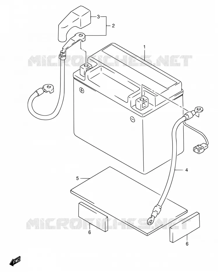 BATTERIE Suzuki MOTO 650 DR 2001  DR650SEK1(E54)
