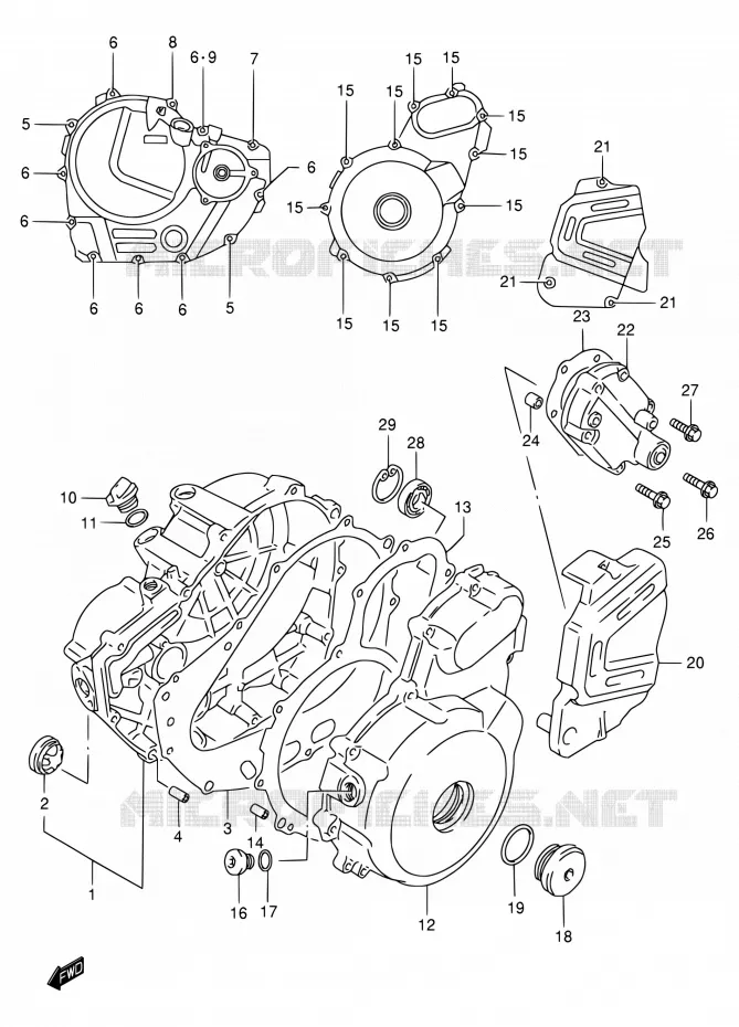 CARTER Suzuki MOTO 650 DR 2005  DR650SEK5(E24)