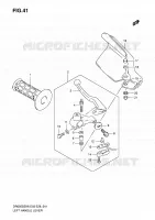 ENSEMBLE LEVIER   POIGNEE GAUCHE (MODEL K6/K7/K8/K9) pour Suzuki DR 650 2007