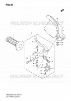 ENSEMBLE LEVIER   POIGNEE GAUCHE (MODEL K6/K7/K8/K9) pour Suzuki DR 650 2008