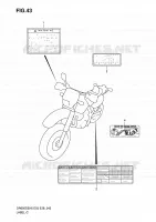 ETIQUETTE pour Suzuki DR 650 2009