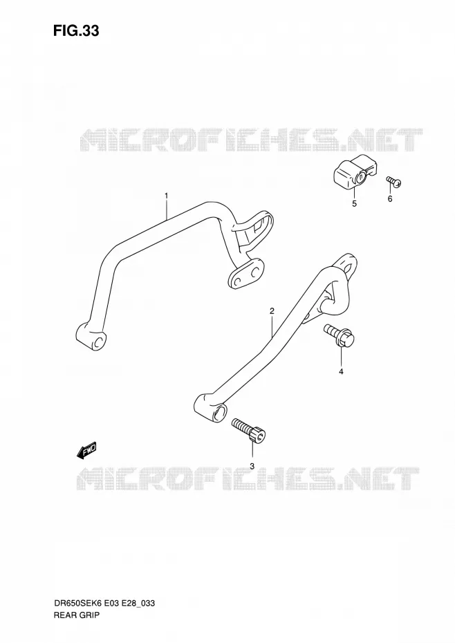 POIGNEE ARRIERE Suzuki MOTO 650 DR 2009  DR650SE K9 (E03,E28,E33)