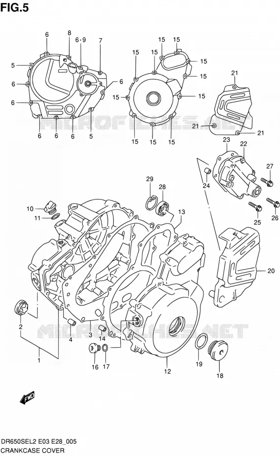 CARTER Suzuki MOTO 650 DR 2012  DR650SE L2 (E03,E28,E33)