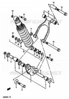 BIELLETTE D'AMORTISSEUR pour Suzuki DR 800 1990