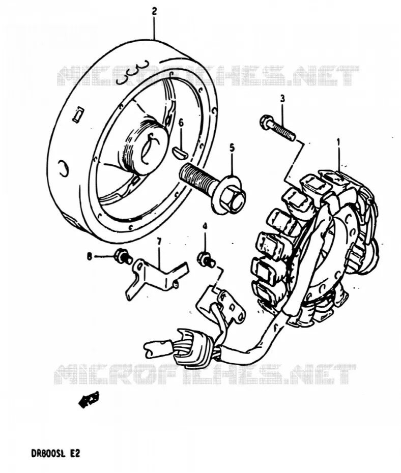 ALLUMAGE ROTOR - STATOR Suzuki MOTO 800 DR 1990  DR800S L/DR800SU L